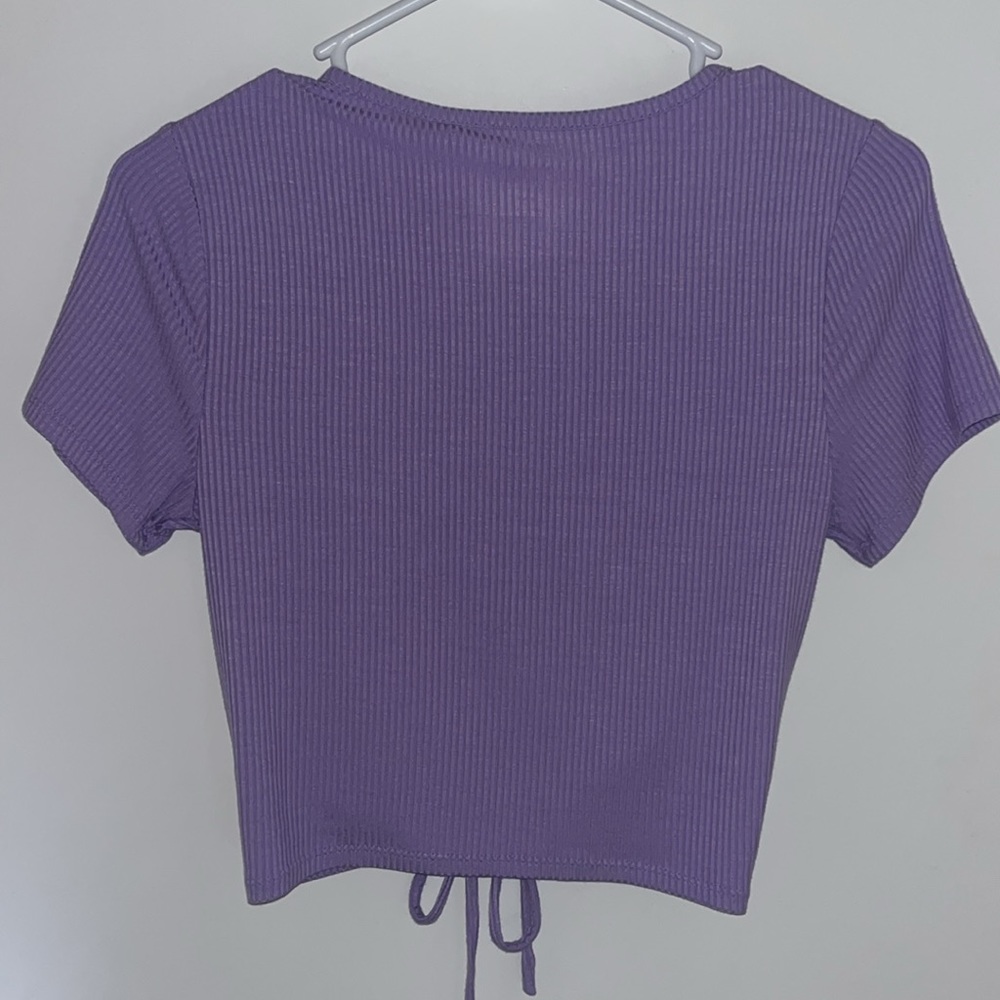 PacSun | Cropped Ribbed Keyhole Top - Picture 5 of 7